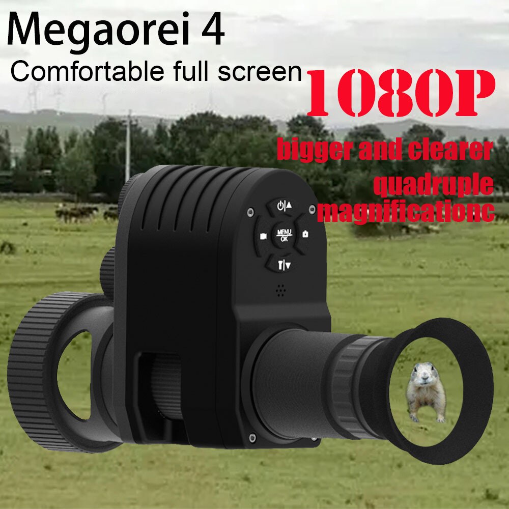 Megoreii-4 IR 야간 투시경 사냥 스코프, 시력 적외선 카메라 HD 전체 화면 1080P 비디오/사진 야생 동물 카메라